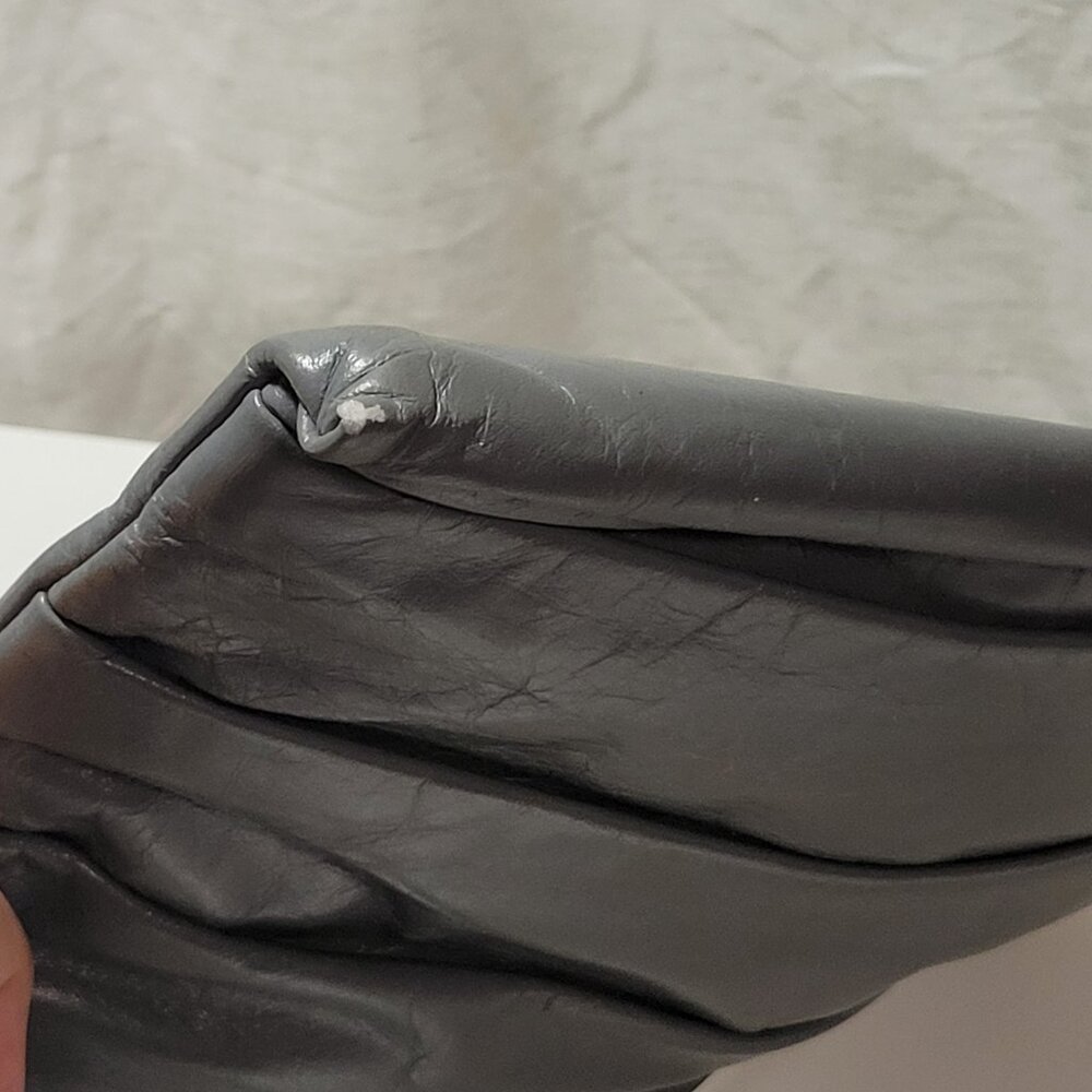 Vintage Leather Mimo Sacs Purse with Folded Layers - Grey - Picture 13 of 14
